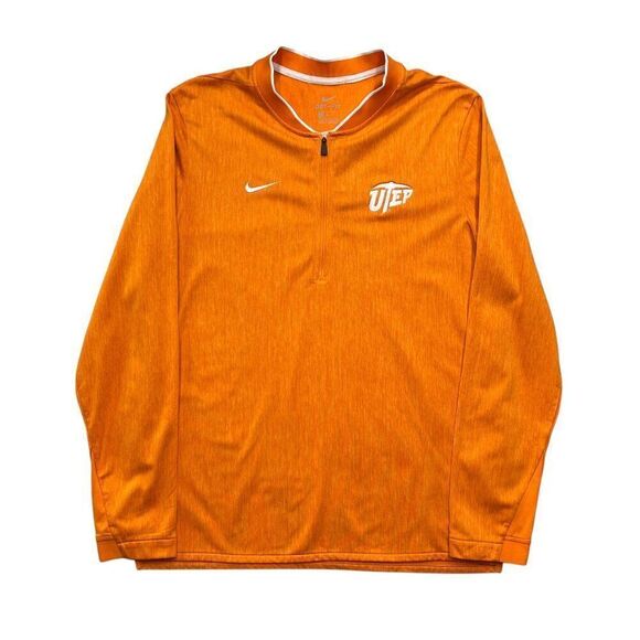 Nike Dri-Fit Men's Size Lage UTEP Embroidered 1/2 Zip Performance Pullover - Picture 1 of 11